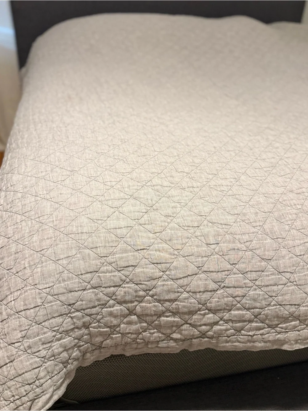 Quilted Gray Blanket Filling Size 87x87 Cotton Thick Bedspread Premium
